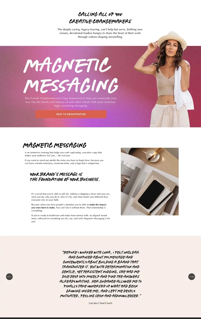 magnetic messaging - leadpages